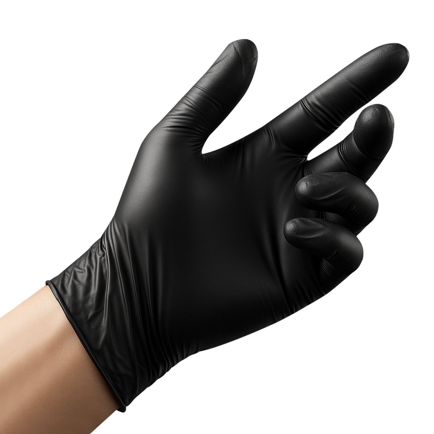 Black Nitrile Disposable Gloves – 4.5 Mil Thickness, Latex & Powder-Free, 100 Count Box (Size L) for Lab, Oilfield & Industrial Safety