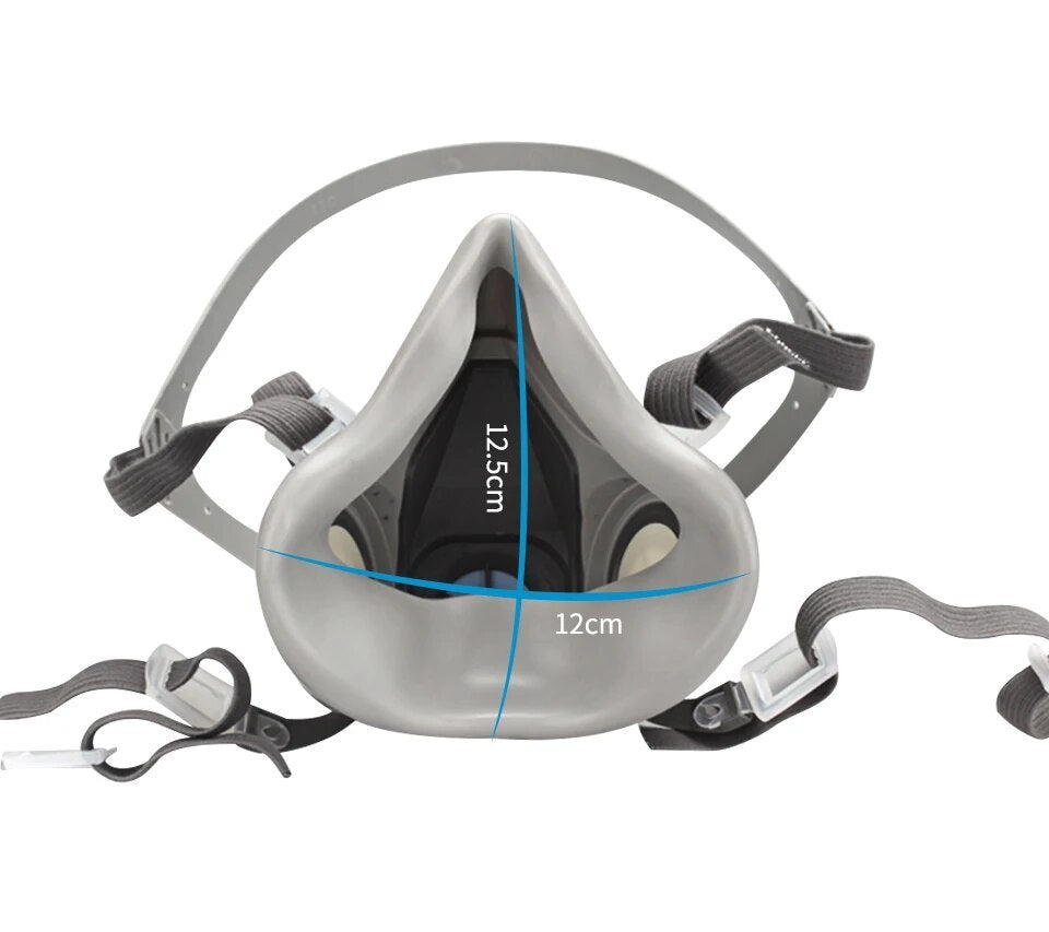 6200 Reusable Respirator Half Face Gas Mask with Anti-Fog Safety Goggles – Industrial-Grade Protection for Painting, Spraying & Polishing
