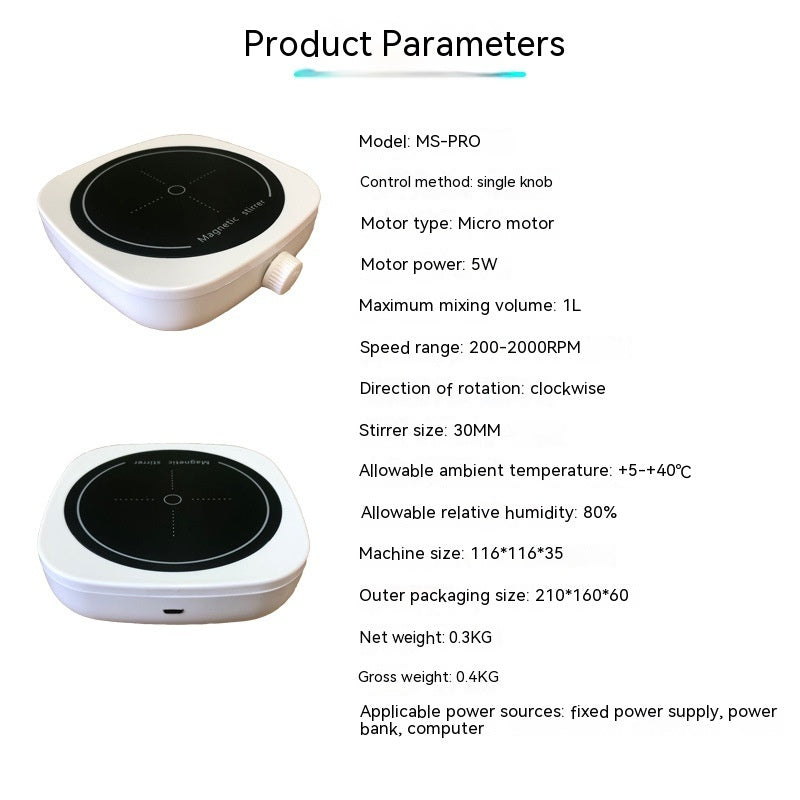 Compact Magnetic Laboratory Stirrer – Variable-Speed Mixer for Chemical, Oil & Gas, and Energy Sector Applications