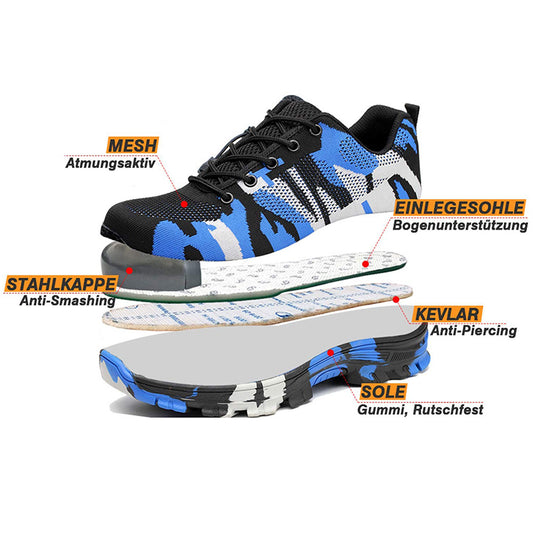 Estructible Anti-Piercing Safety Work Boots for Men – Steel Toe, Slip-Resistant, Industrial-Grade Footwear for Lab & Oilfield Use