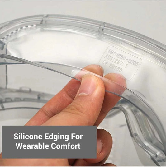 Polycarbonate Safety Face Shield with Detachable Goggles – Full-Face Protection for Lab, Oil & Gas, and Industrial Work