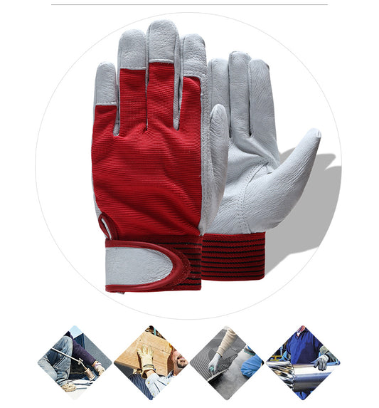 Pigskin Labor Protection Gloves – Durable, Breathable Work Gloves for Industrial, Lab & Oilfield Safety