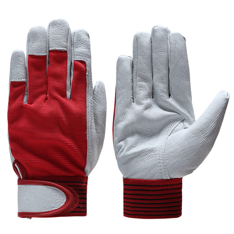 Pigskin Labor Protection Gloves – Durable, Breathable Work Gloves for Industrial, Lab & Oilfield Safety