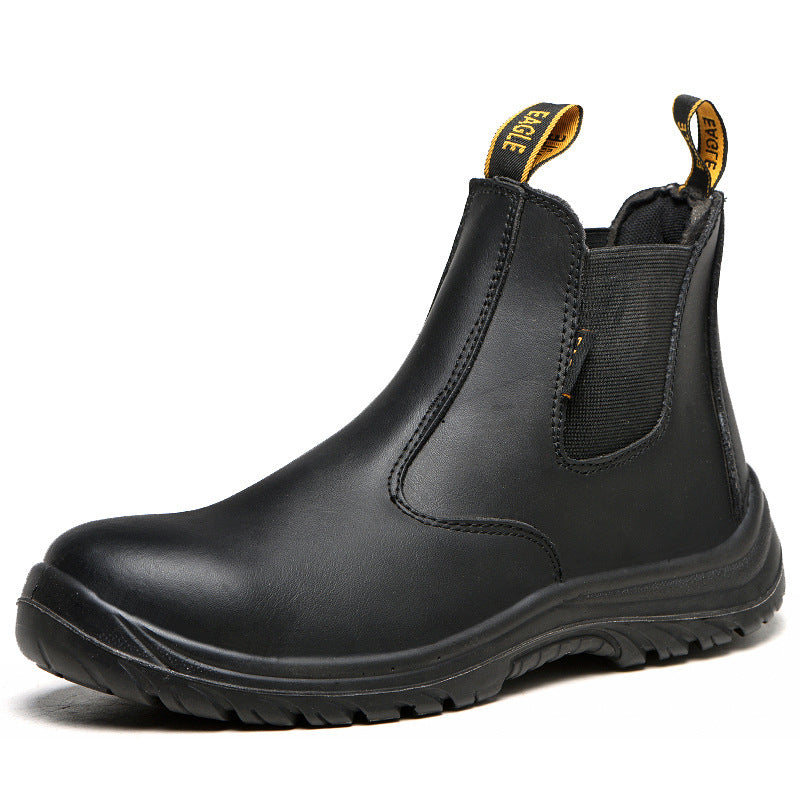 Leather Safety Work Boots – Steel Toe, Slip-Resistant Industrial Footwear for Lab, Oilfield & Energy Sector Protection