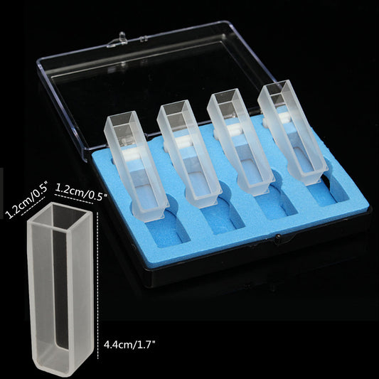 Boxed Glass Cuvette with Lid – Dual Optical Window Cuvette for Spectrophotometry in Lab, Oil & Gas, and Energy Sector Analysis