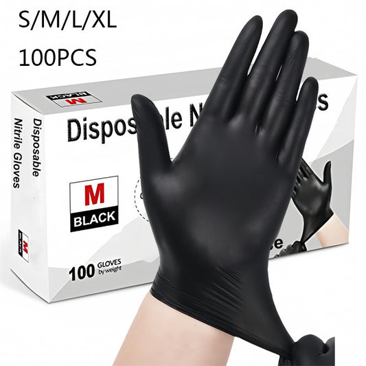 Disposable Black Nitrile Rubber Gloves – Chemical-Resistant, Latex-Free Safety Gloves for Lab, Oilfield & Industrial Use