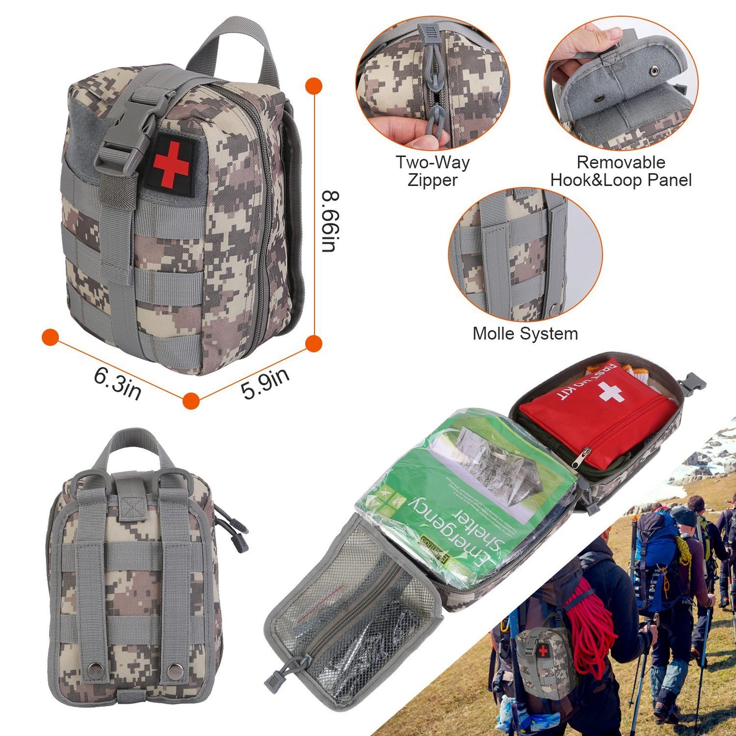 For a compact, budget-friendly option with 100+ medical items and tools like a shovel, axe, and flashlight, explore the 125Pcs Survival Kit