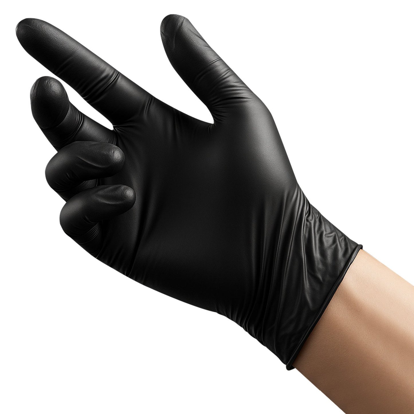 Black Nitrile Disposable Gloves – 4.5 Mil Thickness, Latex & Powder-Free, 100 Count Box (Size M) for Lab, Oilfield & Industrial Use